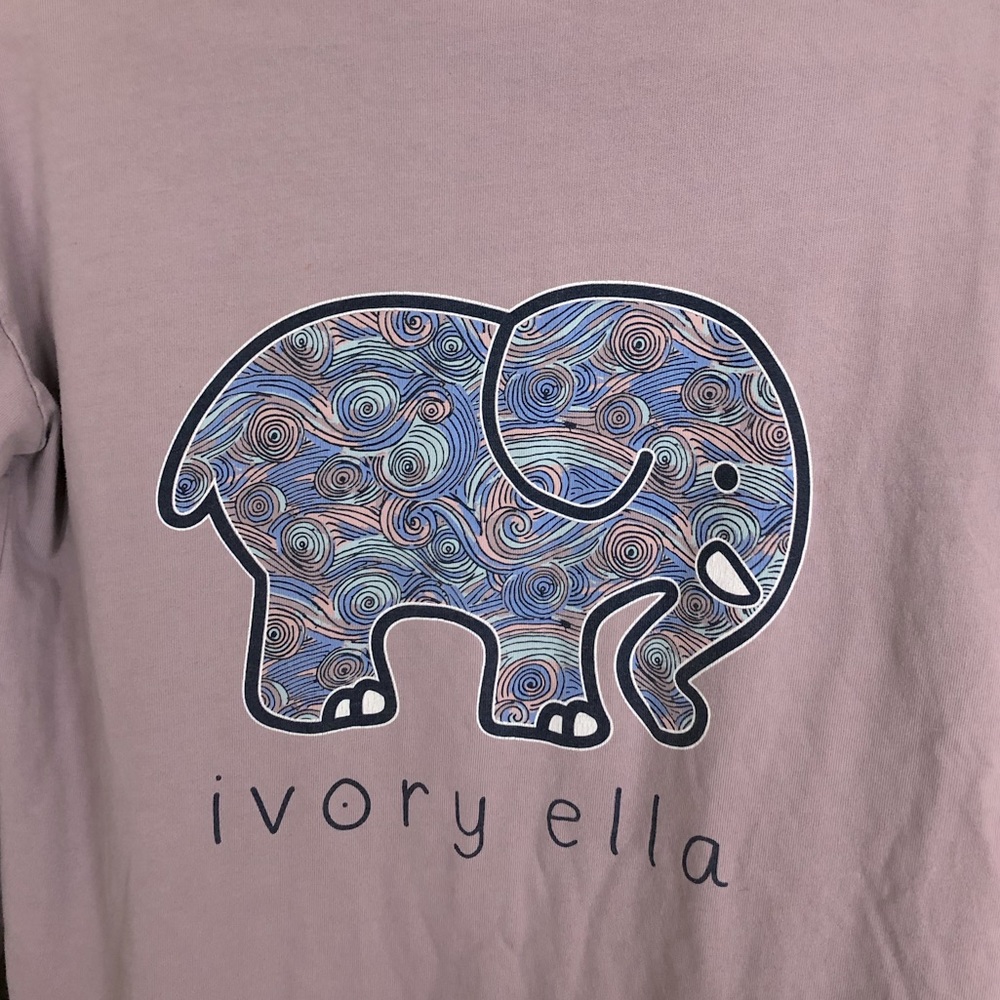 ivory ella long sleeve light purple top